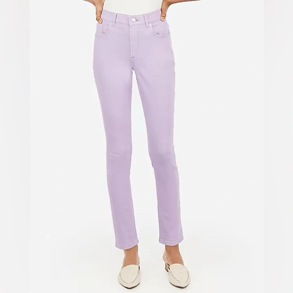 New with Tags Express High Waisted Lilac Legging Stretch - Size 0 Petite - Picture 1 of 7